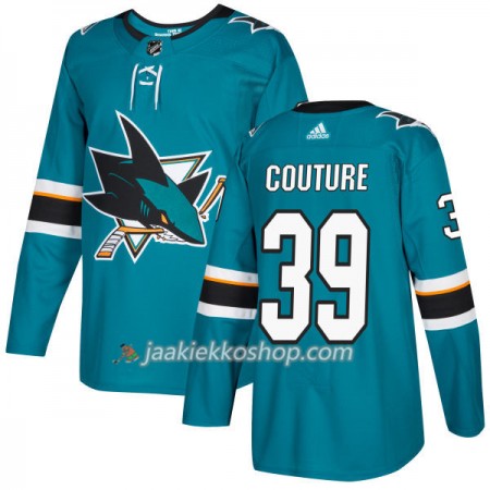 Miehille NHL San Jose Sharks Pelipaita Logan Couture 39 Adidas 2017-2018 Teal Authentic